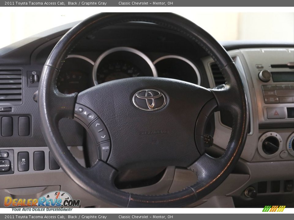 2011 Toyota Tacoma Access Cab Black / Graphite Gray Photo #7