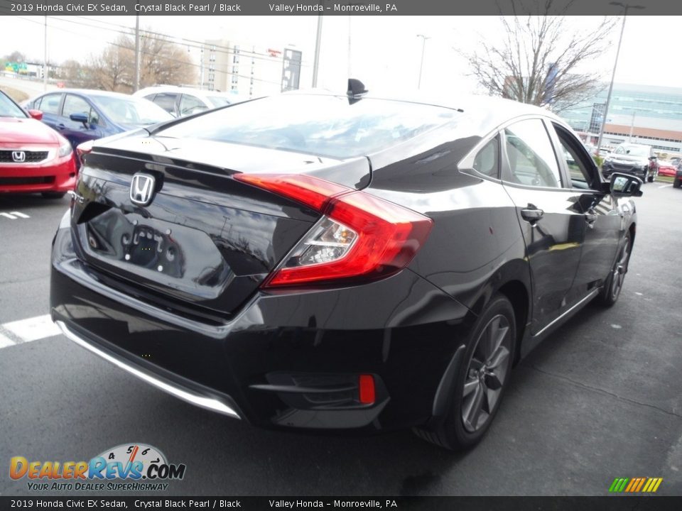 2019 Honda Civic EX Sedan Crystal Black Pearl / Black Photo #7