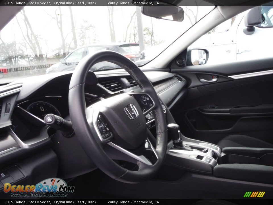 2019 Honda Civic EX Sedan Crystal Black Pearl / Black Photo #11