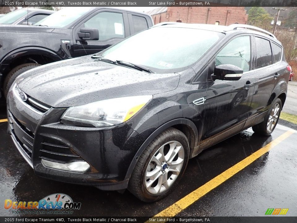 2015 Ford Escape Titanium 4WD Tuxedo Black Metallic / Charcoal Black Photo #1