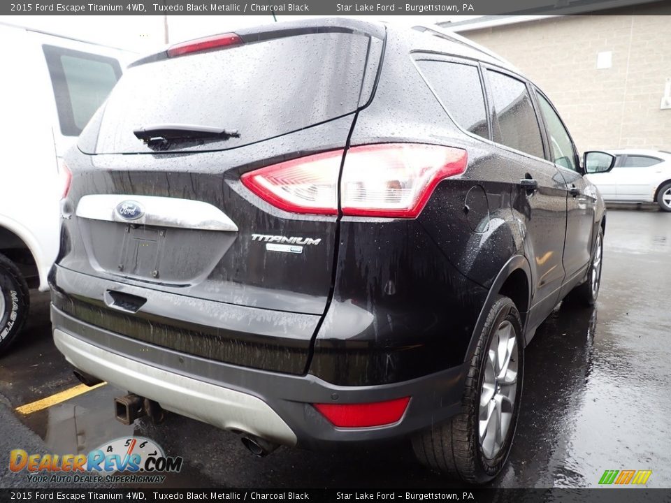 2015 Ford Escape Titanium 4WD Tuxedo Black Metallic / Charcoal Black Photo #3