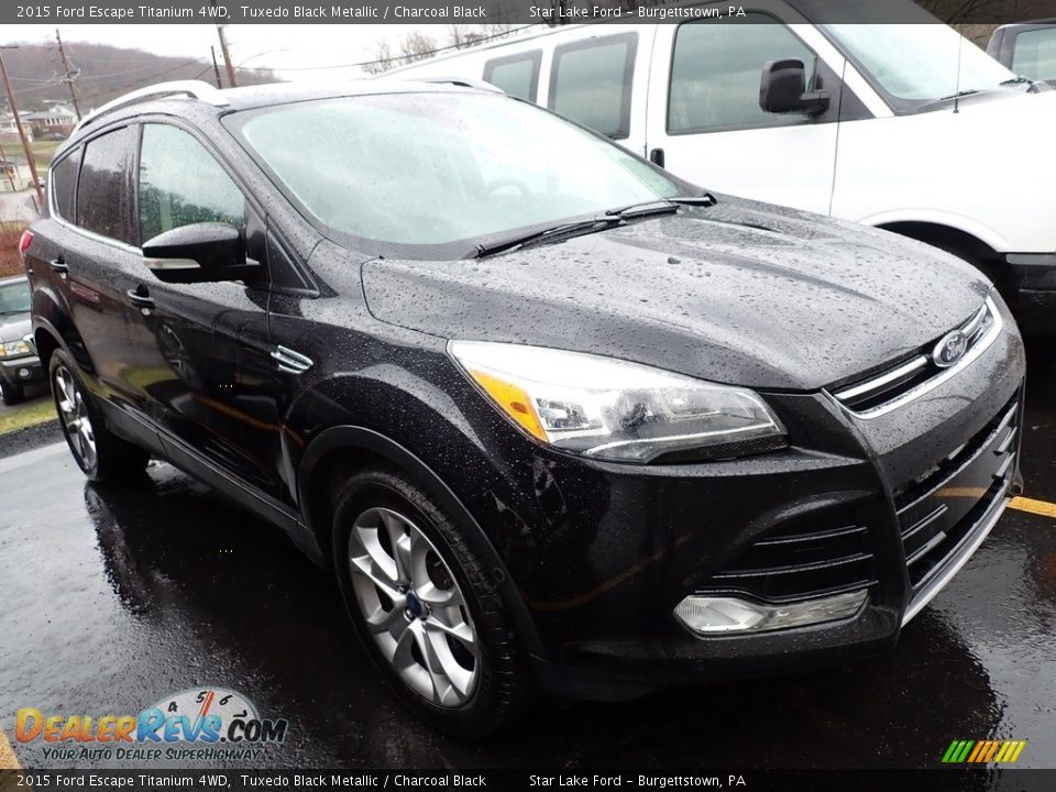 2015 Ford Escape Titanium 4WD Tuxedo Black Metallic / Charcoal Black Photo #4