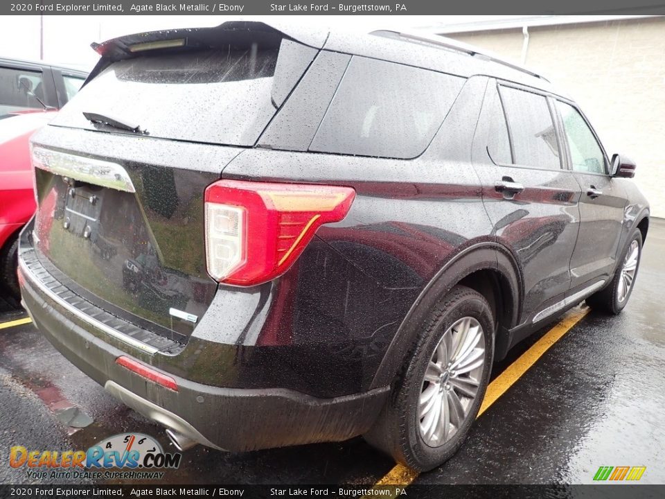 2020 Ford Explorer Limited Agate Black Metallic / Ebony Photo #3