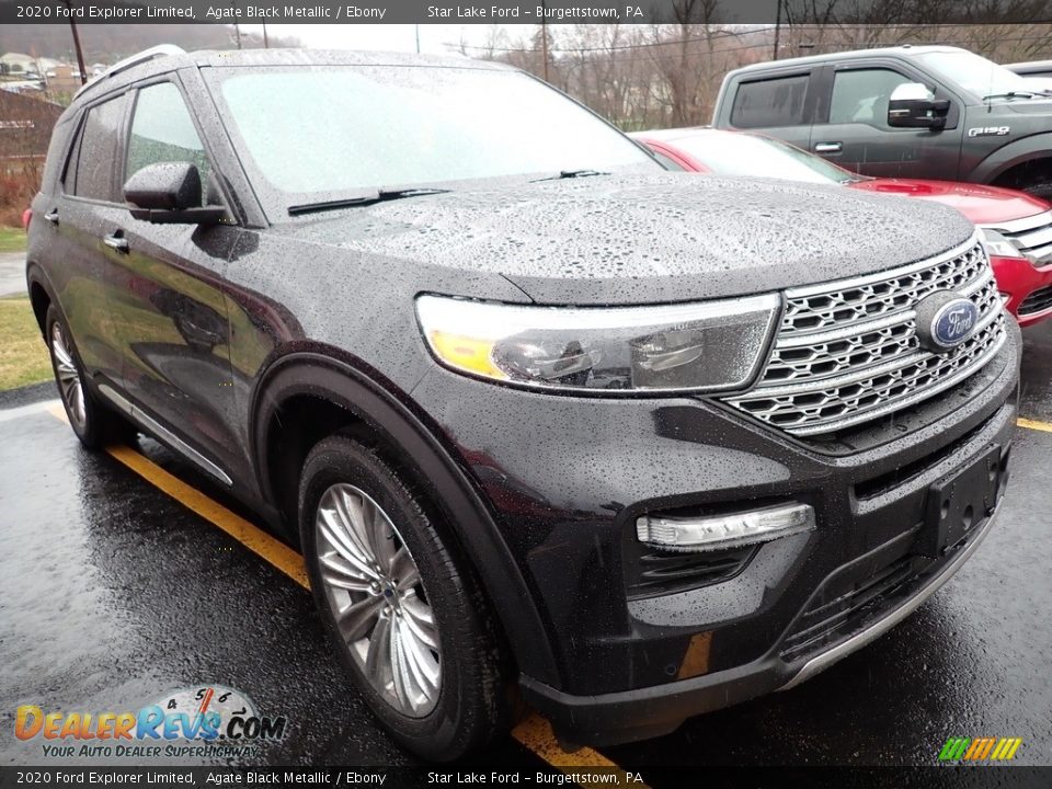 2020 Ford Explorer Limited Agate Black Metallic / Ebony Photo #4