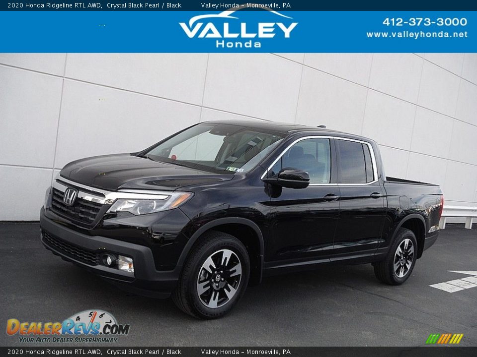 2020 Honda Ridgeline RTL AWD Crystal Black Pearl / Black Photo #1