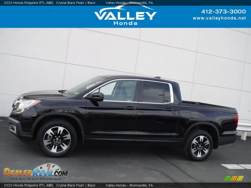 2020 Honda Ridgeline RTL AWD Crystal Black Pearl / Black Photo #2