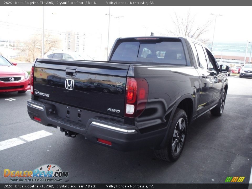 2020 Honda Ridgeline RTL AWD Crystal Black Pearl / Black Photo #7