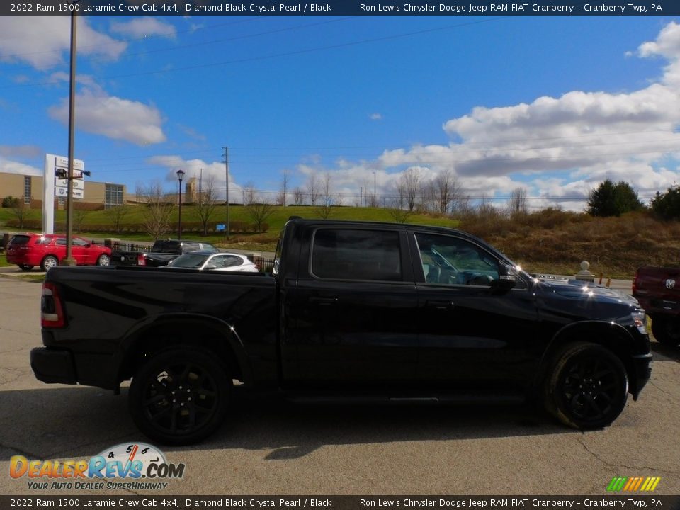 2022 Ram 1500 Laramie Crew Cab 4x4 Diamond Black Crystal Pearl / Black Photo #4