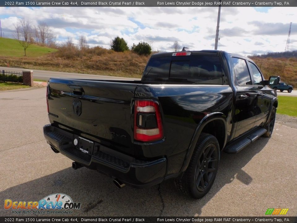 2022 Ram 1500 Laramie Crew Cab 4x4 Diamond Black Crystal Pearl / Black Photo #5