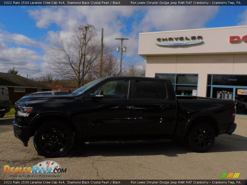 2022 Ram 1500 Laramie Crew Cab 4x4 Diamond Black Crystal Pearl / Black Photo #9