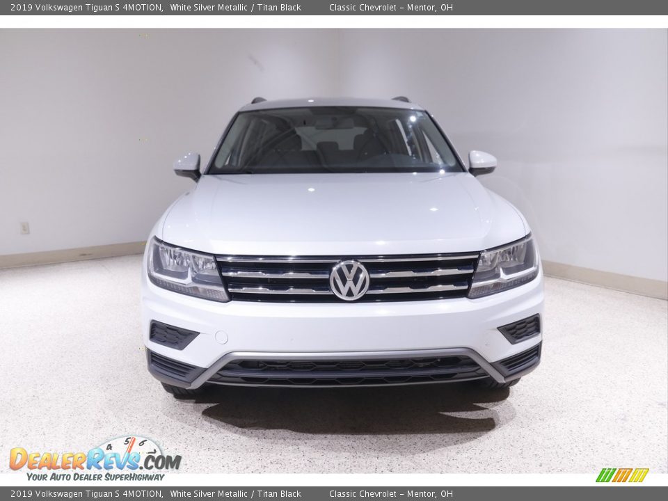 2019 Volkswagen Tiguan S 4MOTION White Silver Metallic / Titan Black Photo #2