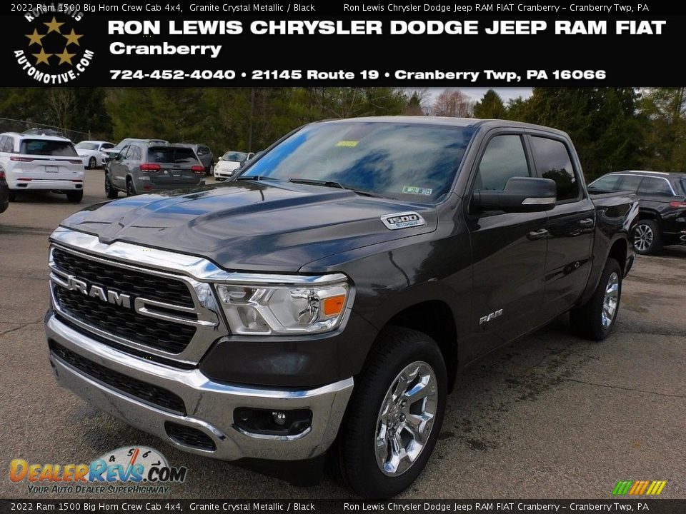 2022 Ram 1500 Big Horn Crew Cab 4x4 Granite Crystal Metallic / Black Photo #1