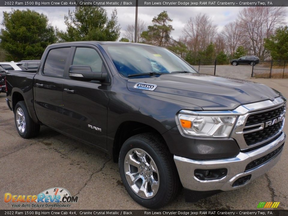 2022 Ram 1500 Big Horn Crew Cab 4x4 Granite Crystal Metallic / Black Photo #3