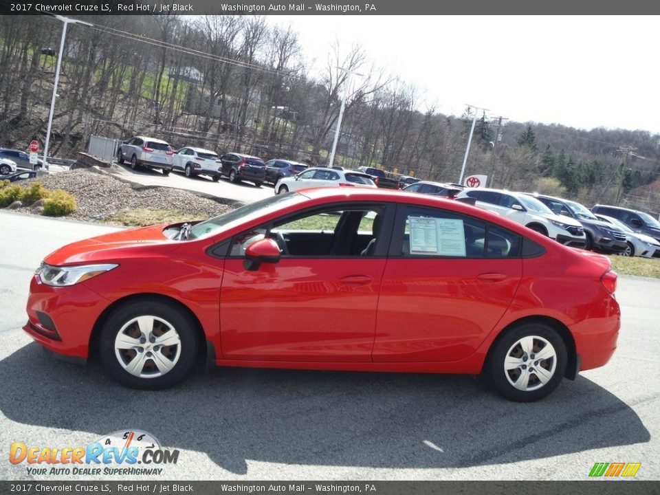 2017 Chevrolet Cruze LS Red Hot / Jet Black Photo #10