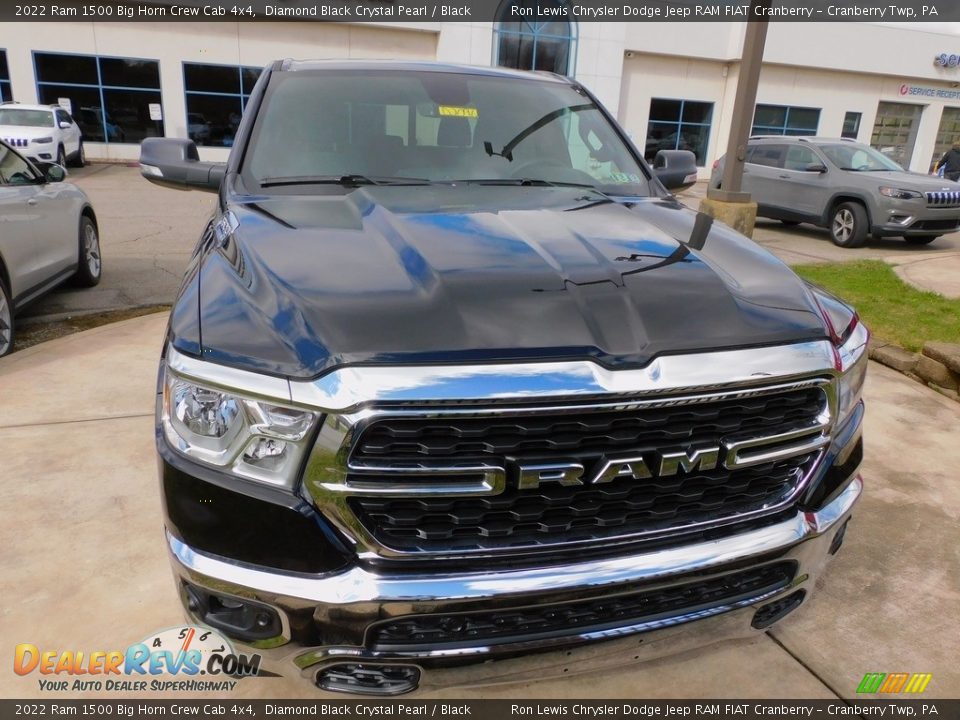 2022 Ram 1500 Big Horn Crew Cab 4x4 Diamond Black Crystal Pearl / Black Photo #2