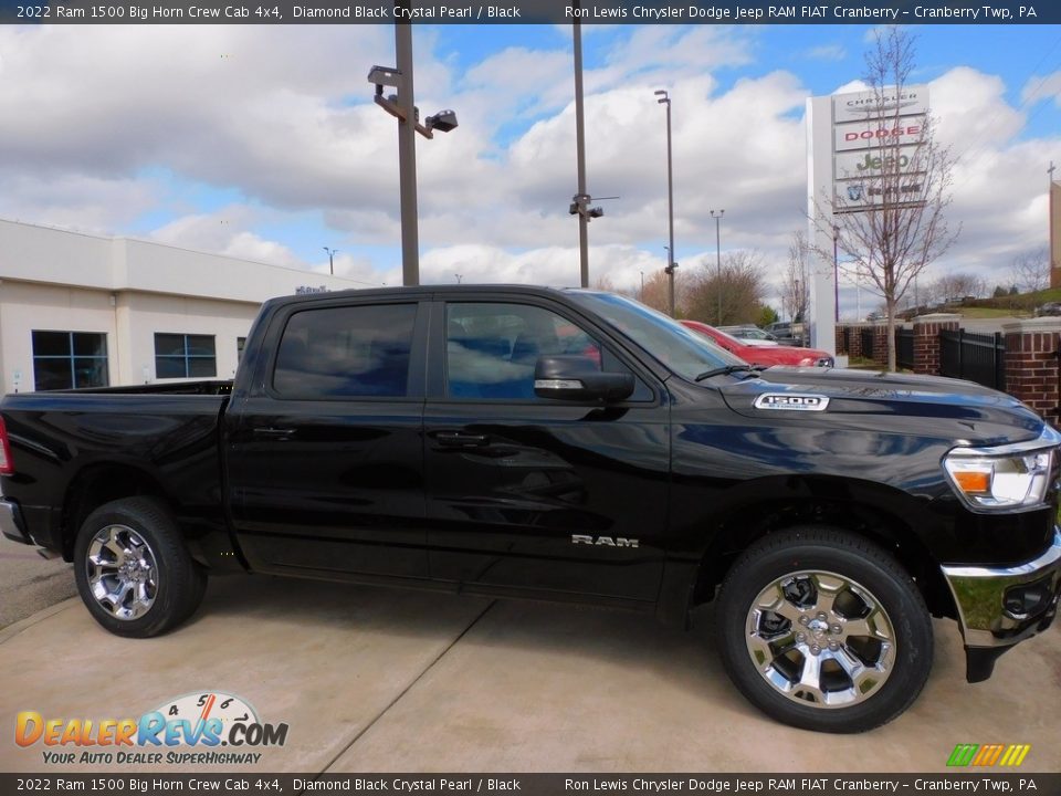 2022 Ram 1500 Big Horn Crew Cab 4x4 Diamond Black Crystal Pearl / Black Photo #4