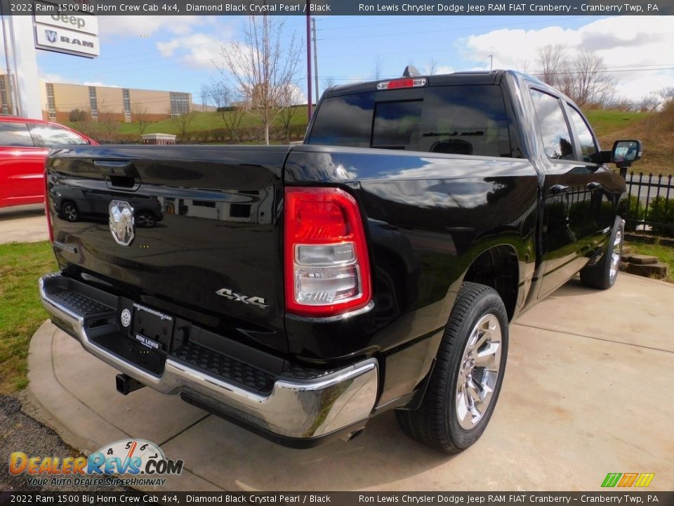 2022 Ram 1500 Big Horn Crew Cab 4x4 Diamond Black Crystal Pearl / Black Photo #5