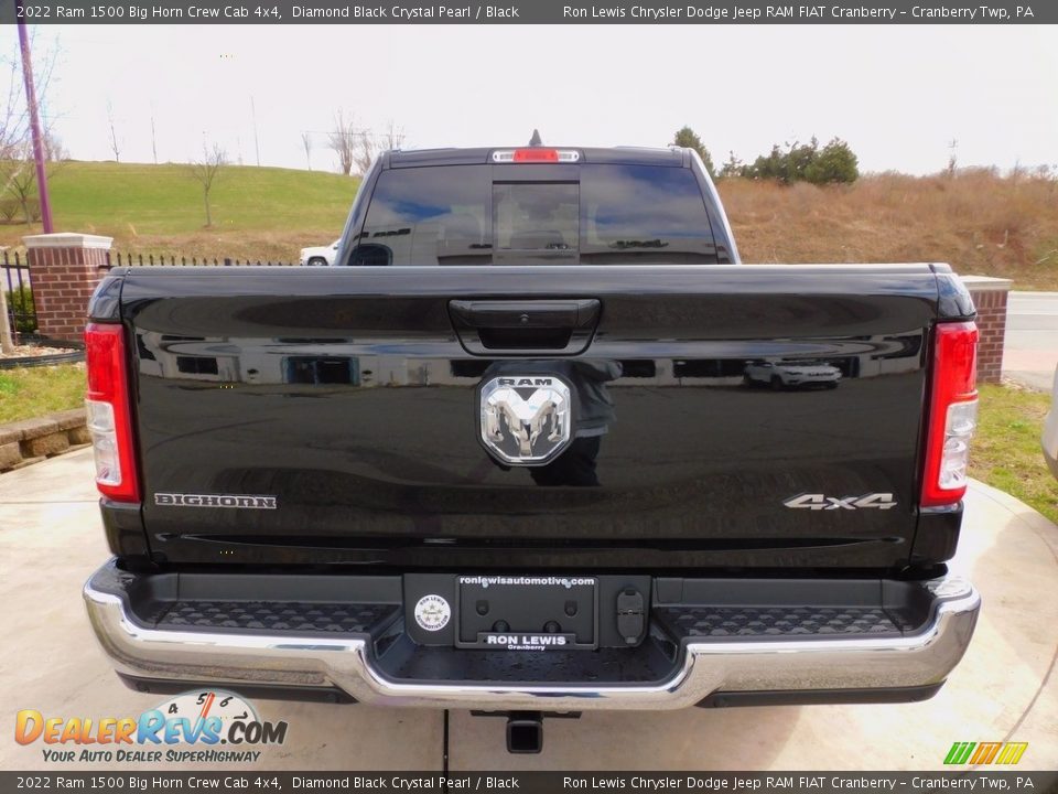 2022 Ram 1500 Big Horn Crew Cab 4x4 Diamond Black Crystal Pearl / Black Photo #6