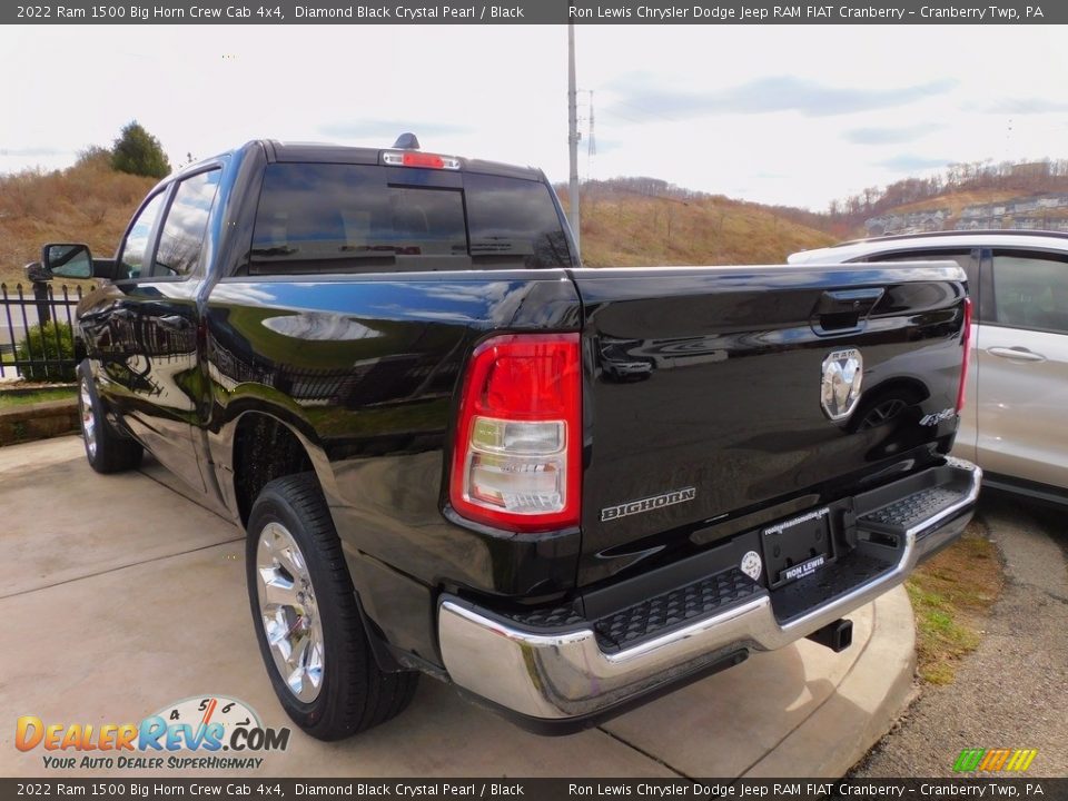 2022 Ram 1500 Big Horn Crew Cab 4x4 Diamond Black Crystal Pearl / Black Photo #8
