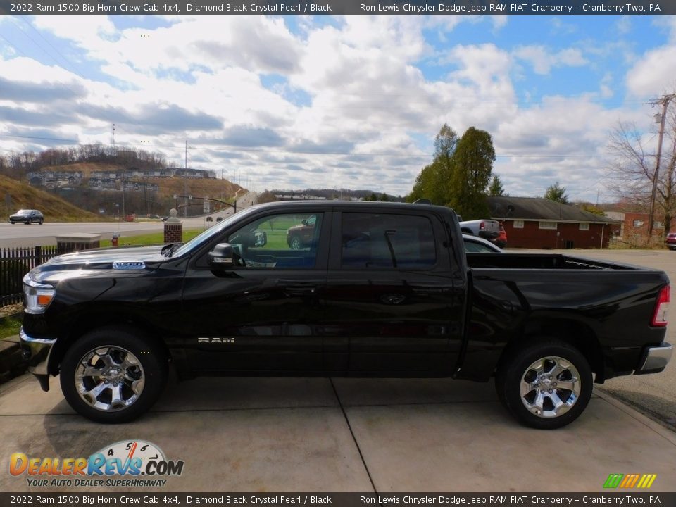 2022 Ram 1500 Big Horn Crew Cab 4x4 Diamond Black Crystal Pearl / Black Photo #9