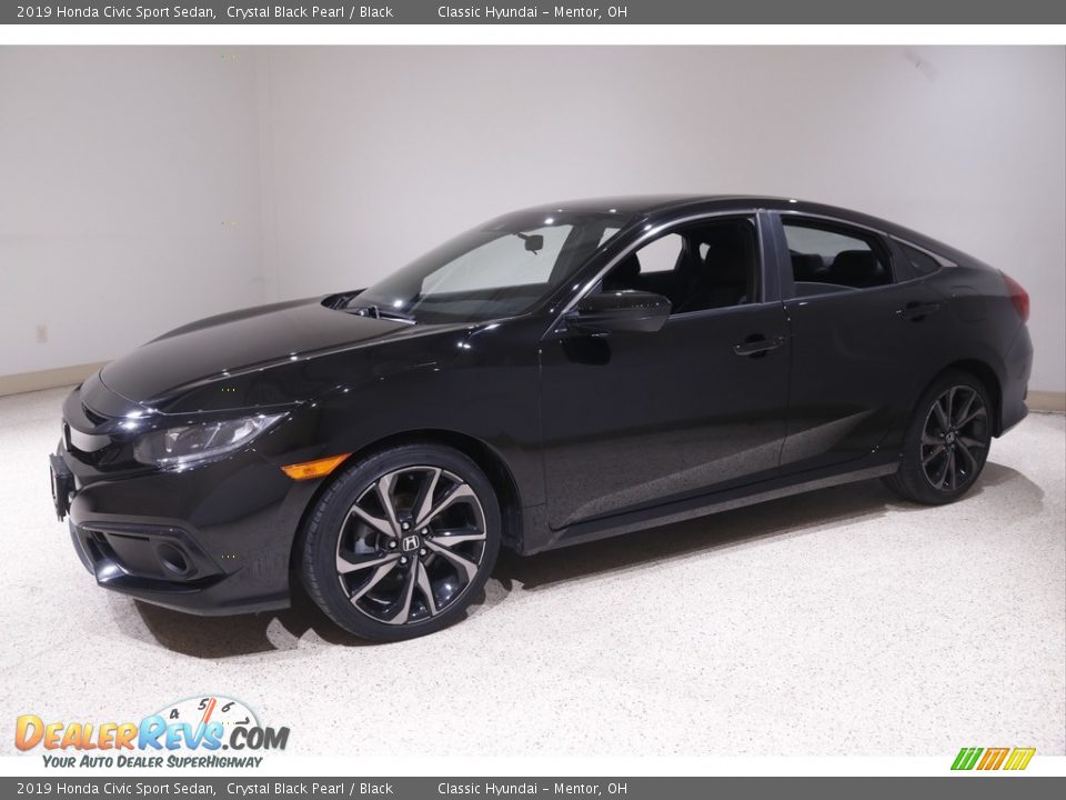 2019 Honda Civic Sport Sedan Crystal Black Pearl / Black Photo #3