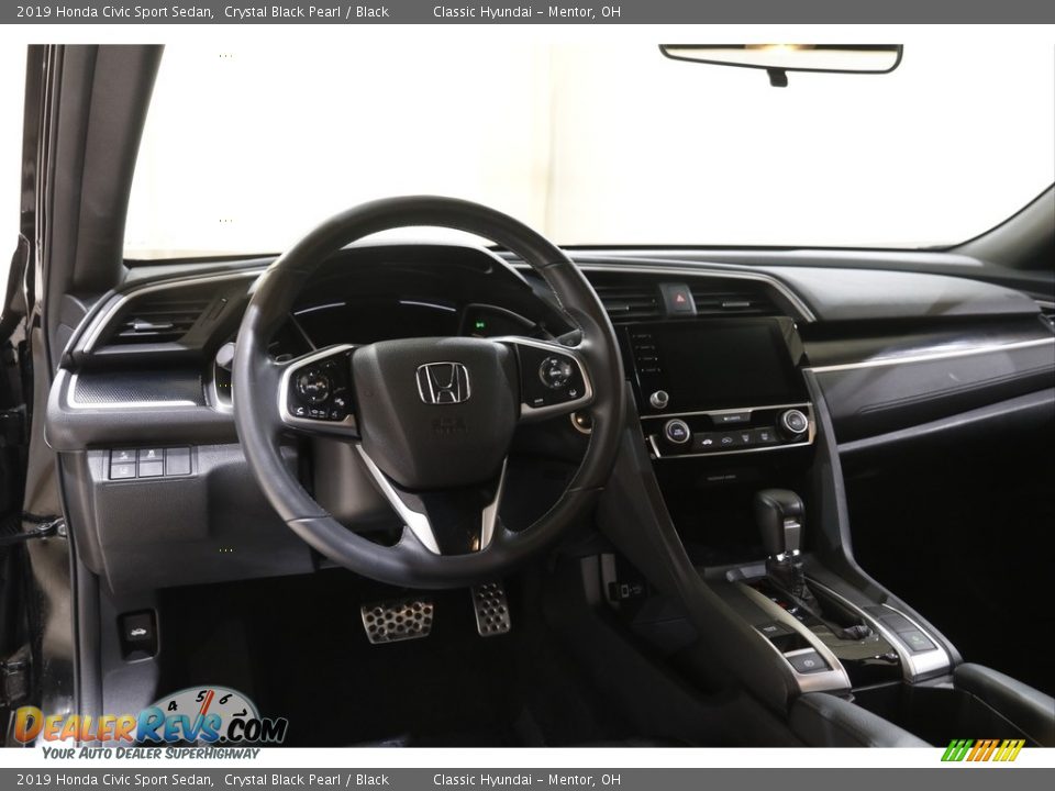 2019 Honda Civic Sport Sedan Crystal Black Pearl / Black Photo #6