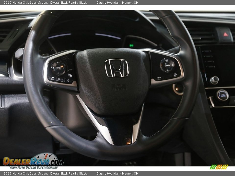 2019 Honda Civic Sport Sedan Crystal Black Pearl / Black Photo #7