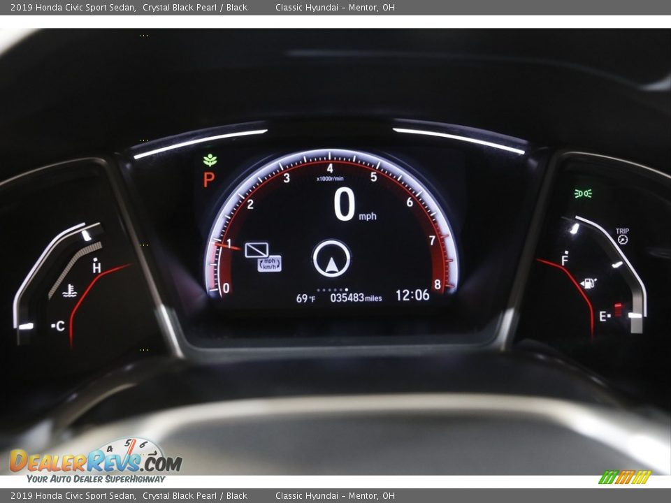 2019 Honda Civic Sport Sedan Crystal Black Pearl / Black Photo #8