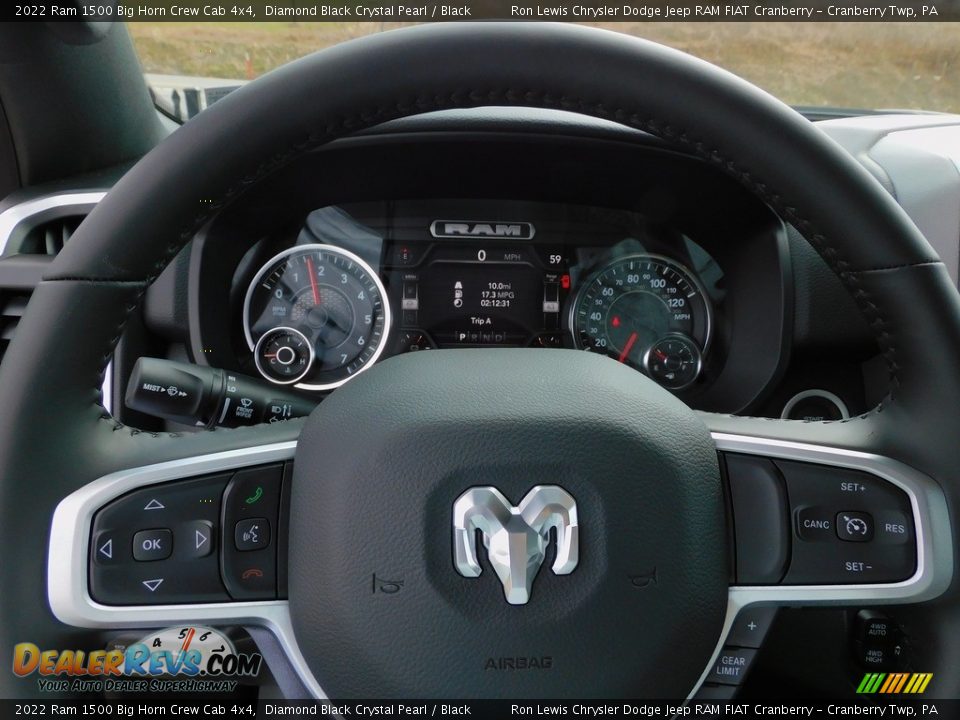 2022 Ram 1500 Big Horn Crew Cab 4x4 Diamond Black Crystal Pearl / Black Photo #19