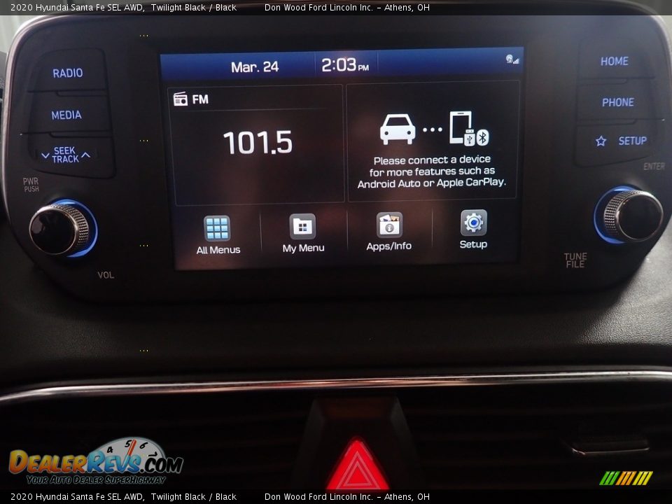 2020 Hyundai Santa Fe SEL AWD Twilight Black / Black Photo #28