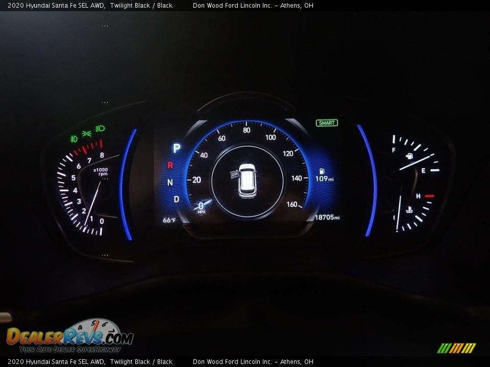 2020 Hyundai Santa Fe SEL AWD Twilight Black / Black Photo #30