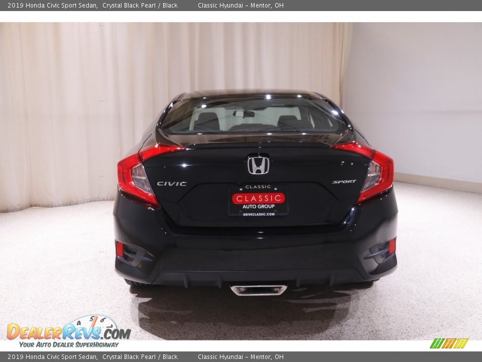 2019 Honda Civic Sport Sedan Crystal Black Pearl / Black Photo #18