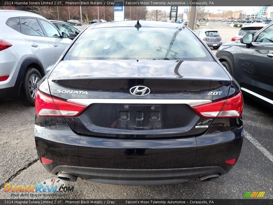 2014 Hyundai Sonata Limited 2.0T Phantom Black Metallic / Gray Photo #3