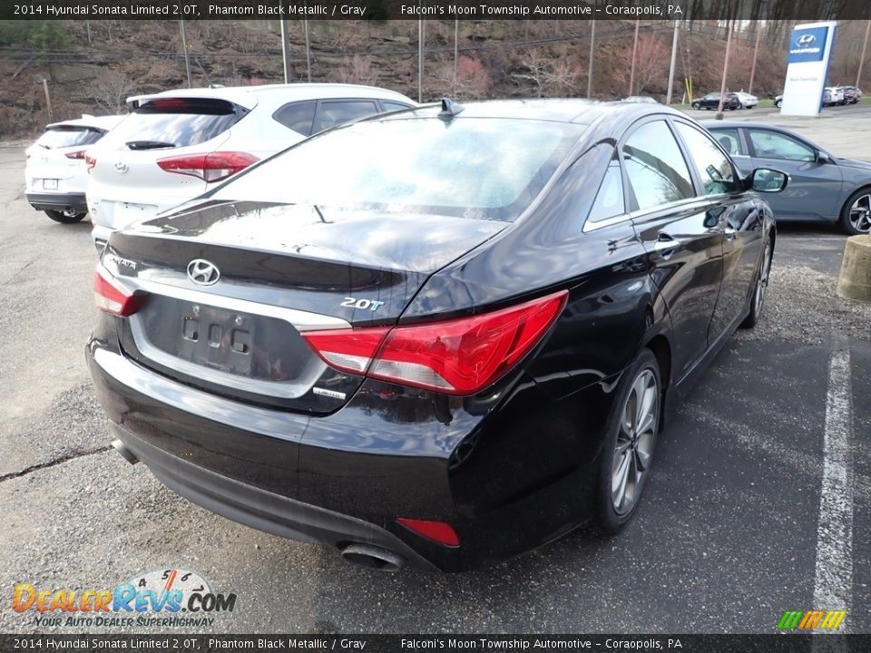 2014 Hyundai Sonata Limited 2.0T Phantom Black Metallic / Gray Photo #4