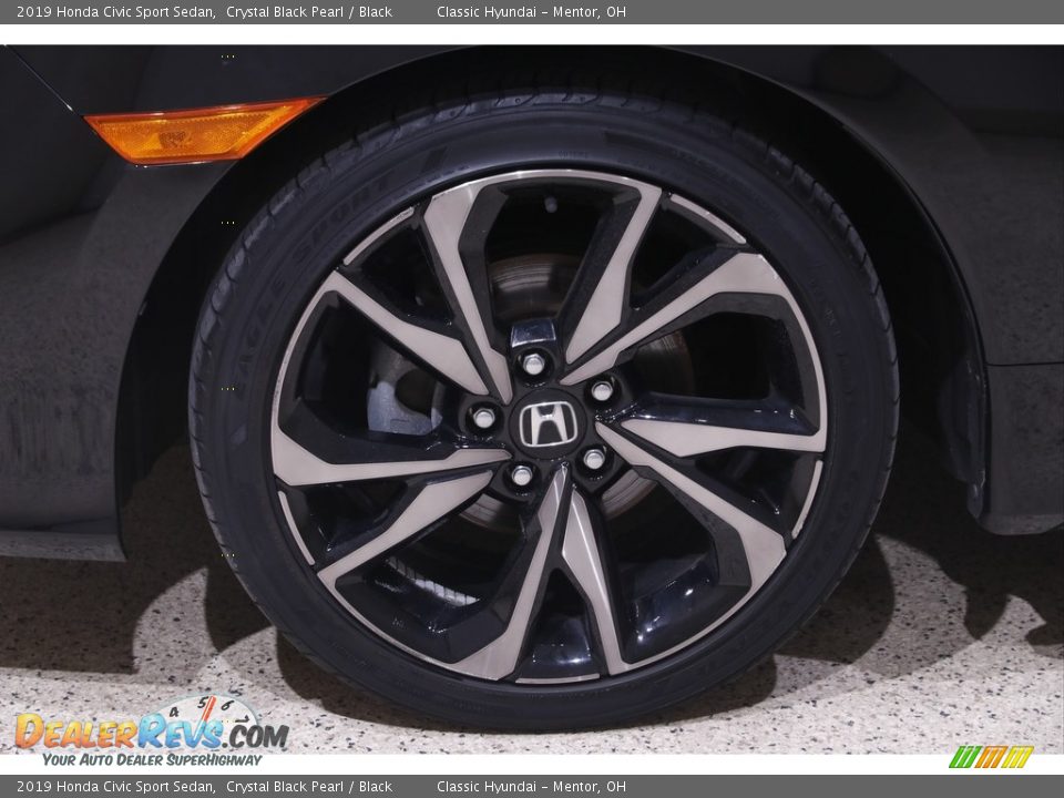 2019 Honda Civic Sport Sedan Crystal Black Pearl / Black Photo #20
