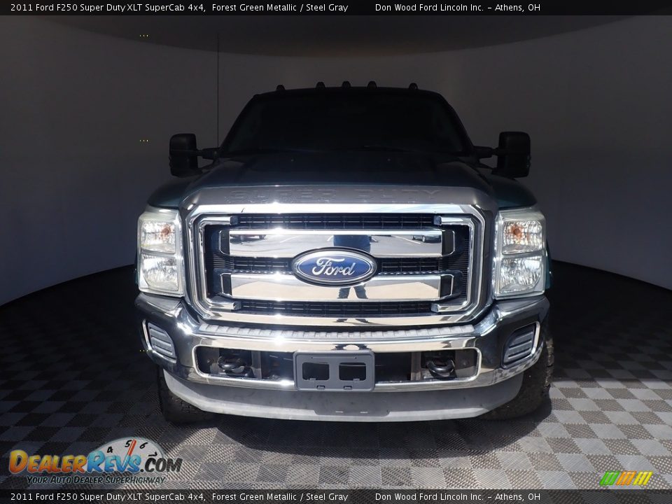 2011 Ford F250 Super Duty XLT SuperCab 4x4 Forest Green Metallic / Steel Gray Photo #4