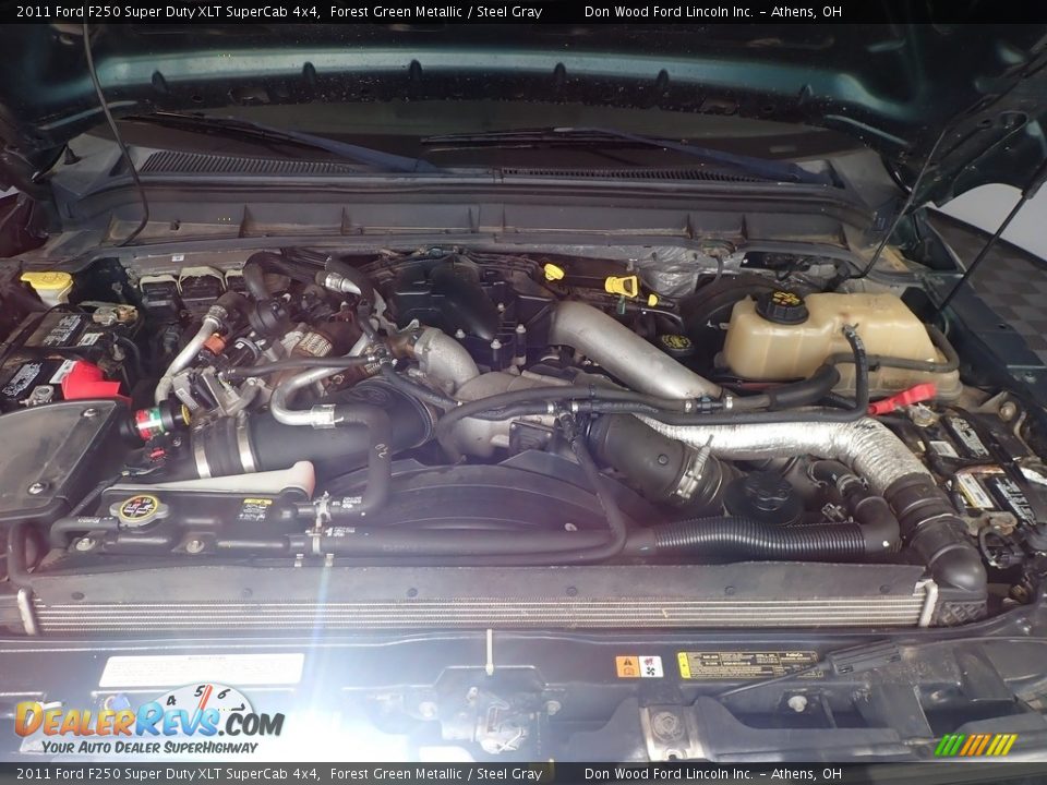 2011 Ford F250 Super Duty XLT SuperCab 4x4 Forest Green Metallic / Steel Gray Photo #6