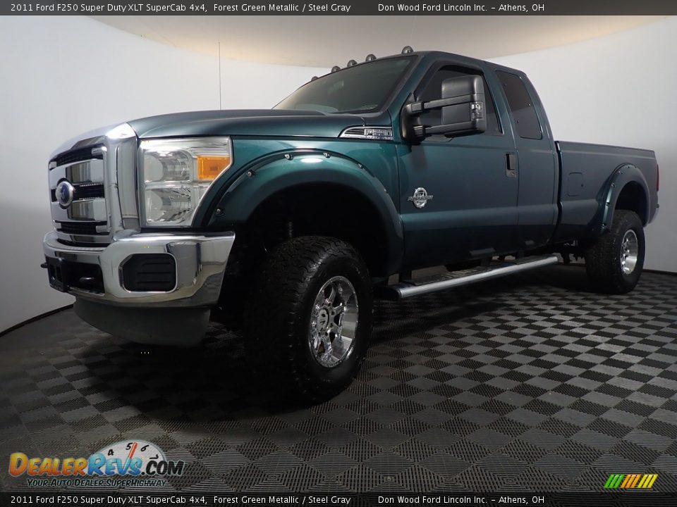 2011 Ford F250 Super Duty XLT SuperCab 4x4 Forest Green Metallic / Steel Gray Photo #7
