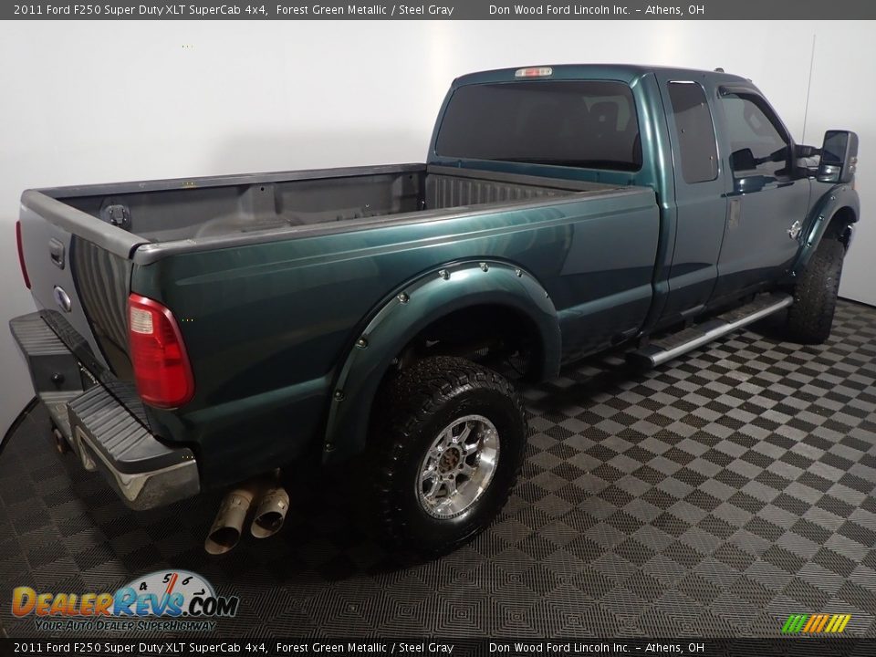 2011 Ford F250 Super Duty XLT SuperCab 4x4 Forest Green Metallic / Steel Gray Photo #11