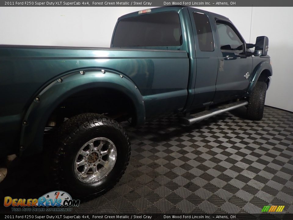 2011 Ford F250 Super Duty XLT SuperCab 4x4 Forest Green Metallic / Steel Gray Photo #13