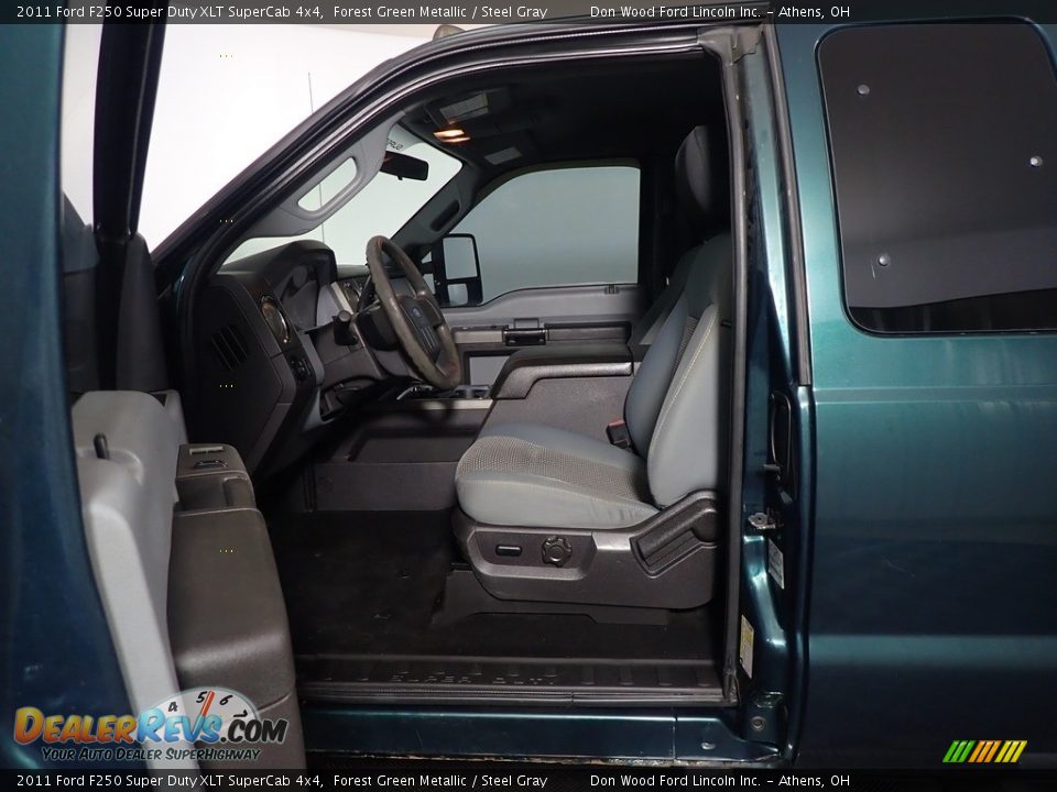 2011 Ford F250 Super Duty XLT SuperCab 4x4 Forest Green Metallic / Steel Gray Photo #16