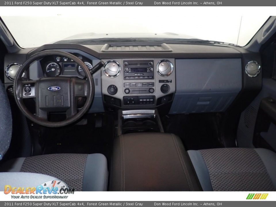 2011 Ford F250 Super Duty XLT SuperCab 4x4 Forest Green Metallic / Steel Gray Photo #18