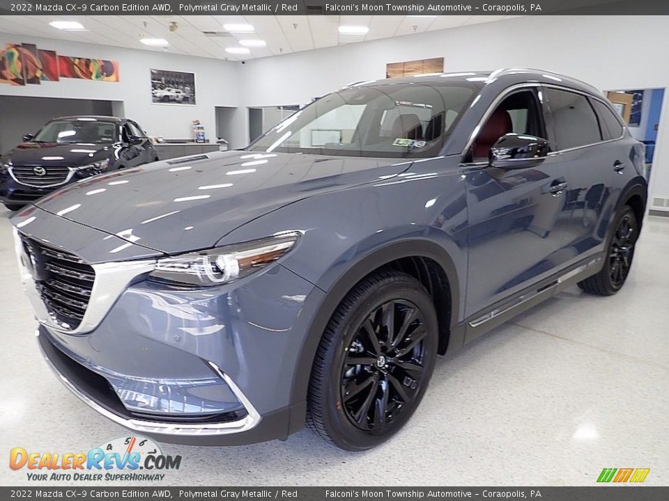 Front 3/4 View of 2022 Mazda CX-9 Carbon Edition AWD Photo #7