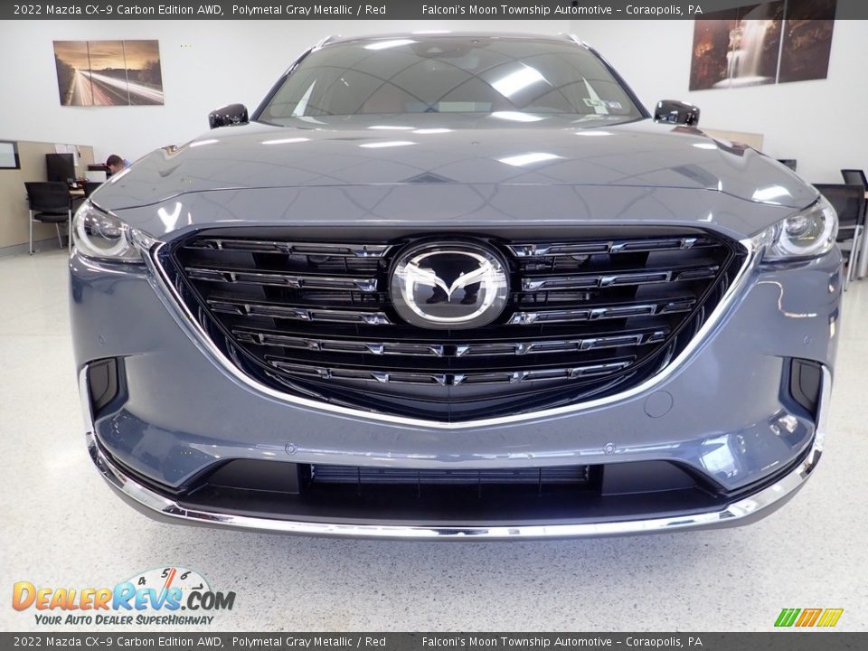 2022 Mazda CX-9 Carbon Edition AWD Polymetal Gray Metallic / Red Photo #8