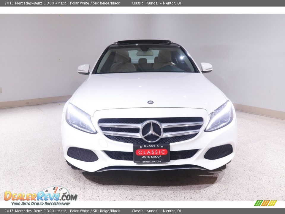 2015 Mercedes-Benz C 300 4Matic Polar White / Silk Beige/Black Photo #2