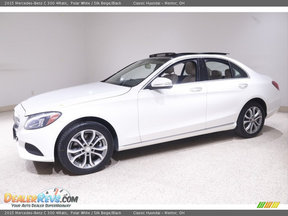 2015 Mercedes-Benz C 300 4Matic Polar White / Silk Beige/Black Photo #3