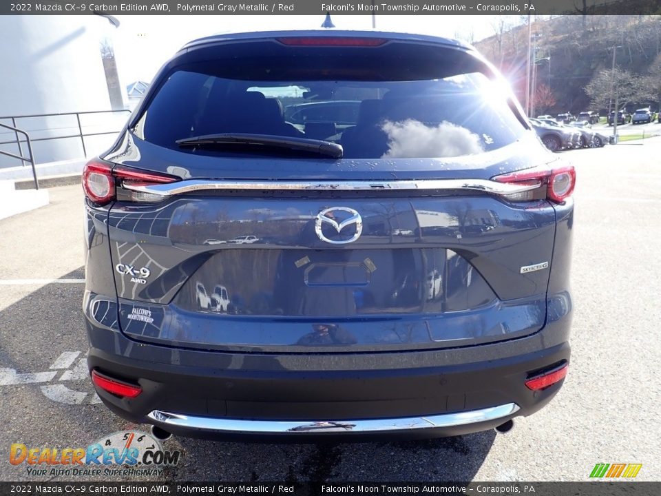 2022 Mazda CX-9 Carbon Edition AWD Polymetal Gray Metallic / Red Photo #3