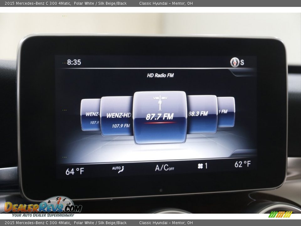 2015 Mercedes-Benz C 300 4Matic Polar White / Silk Beige/Black Photo #11