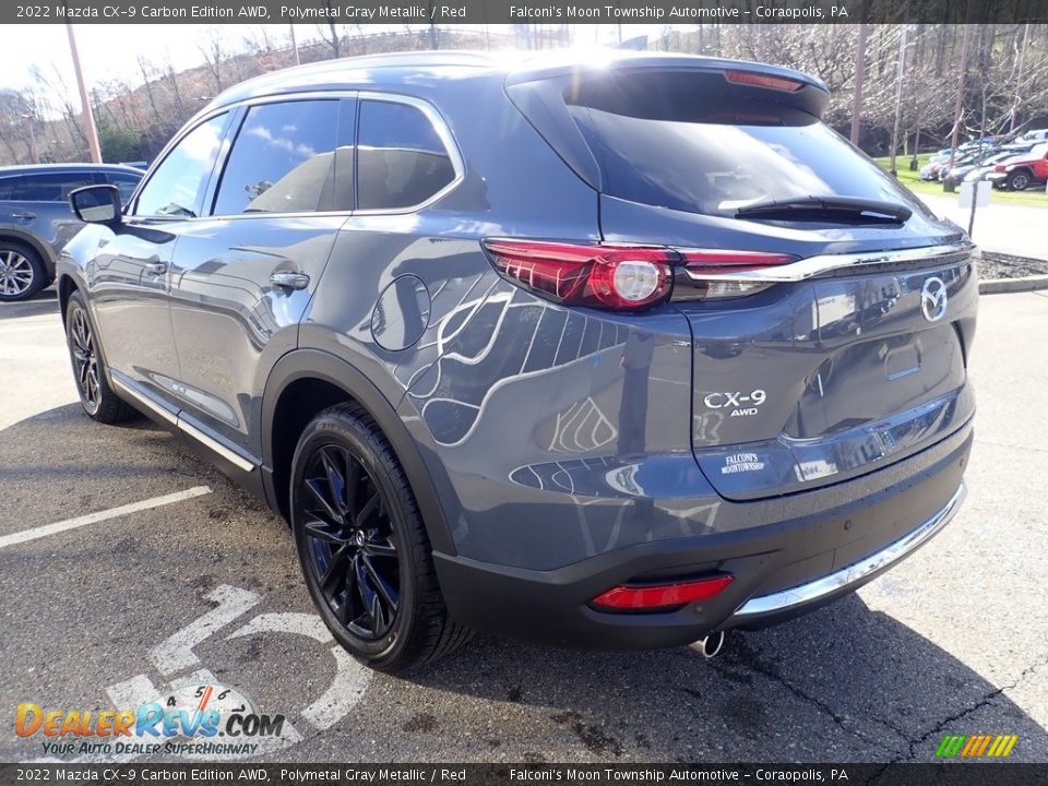 2022 Mazda CX-9 Carbon Edition AWD Polymetal Gray Metallic / Red Photo #5