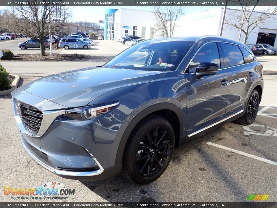 2022 Mazda CX-9 Carbon Edition AWD Polymetal Gray Metallic / Red Photo #7